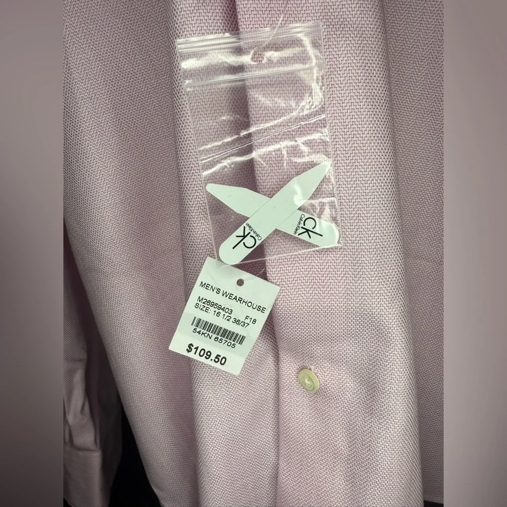 Calvin Klein Infinite Non-Iron Dress Shirt – Pink – Size 16½ 36/37 NWT!